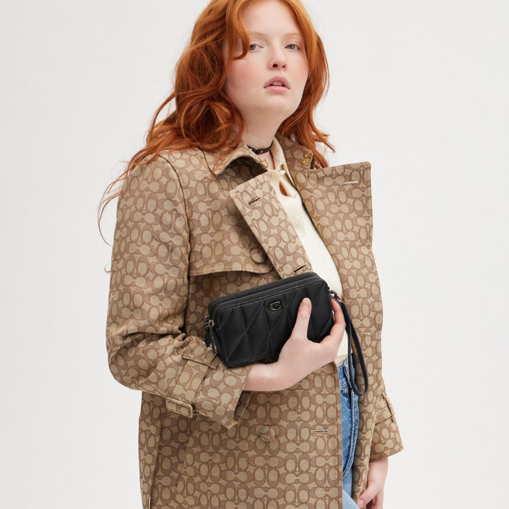 Coach Kira Crossbody With Pillow Quilting In Pewter/black