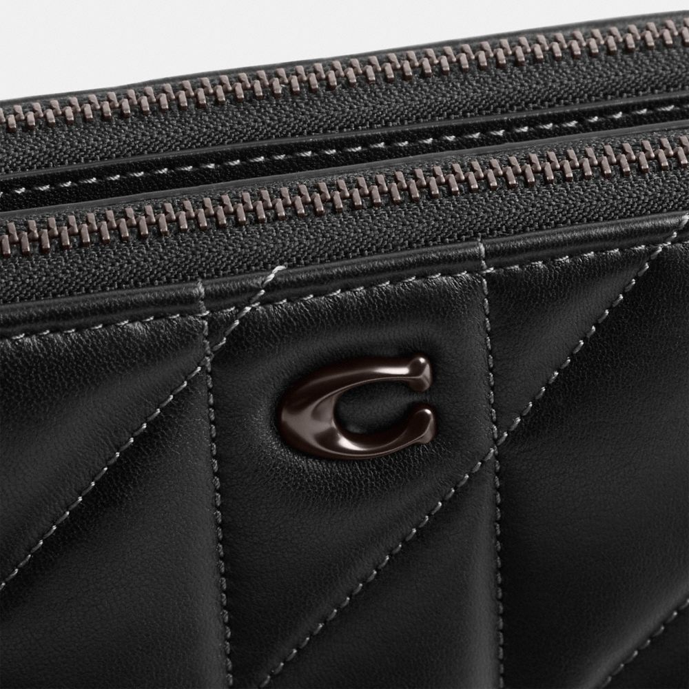 Shop Coach Kira Crossbody With Pillow Quilting In Pewter/black