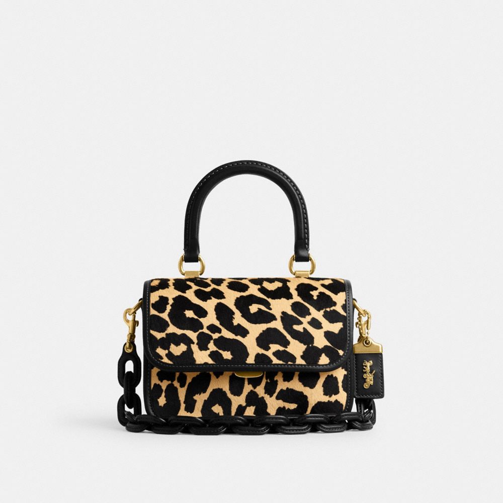 COACH® Rogue Top Handle In Haircalf With Leopard Print