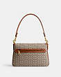 COACH®,SOFT TABBY SHOULDER BAG IN MICRO SIGNATURE JACQUARD,Signature Jacquard,Small,Brass/Cocoa Burnished Amb,Back View