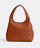 COACH®,LANA SHOULDER BAG,Polished Pebble Leather,Extra Large,Brass/Burnished Amber,Front View