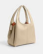 COACH®,LANA SHOULDER BAG,Polished Pebble Leather,Extra Large,Brass/Ivory,Angle View
