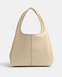 COACH®,LANA SHOULDER BAG,Polished Pebble Leather,Extra Large,Brass/Ivory,Back View