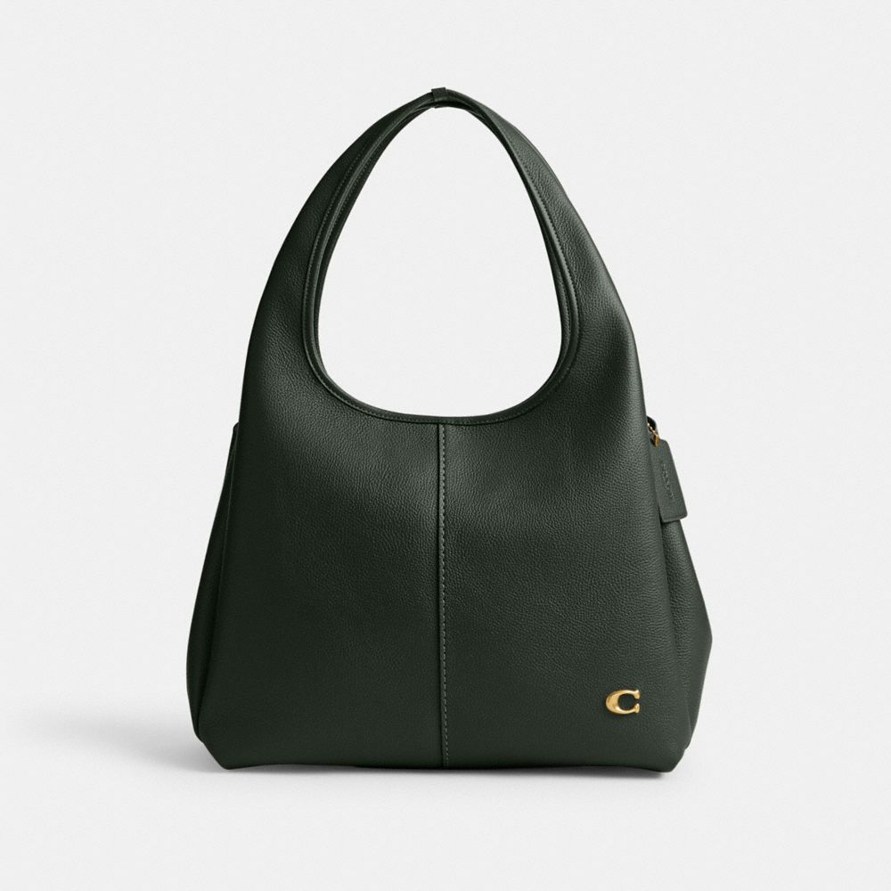 Coach Lana Shoulder Bag In Brass/amazon Green