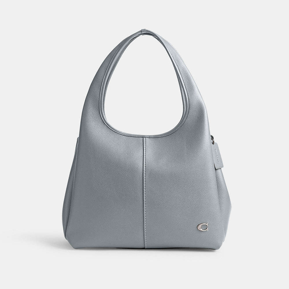 Coach Lana Shoulder Bag In Silver/grey Blue