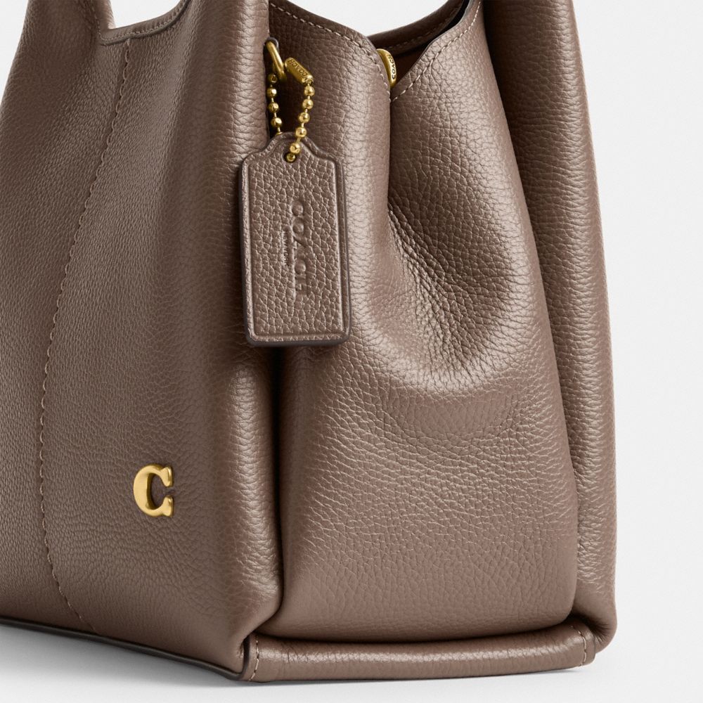 Coach Lana Shoulder Bag 23 In Brass/dark Stone