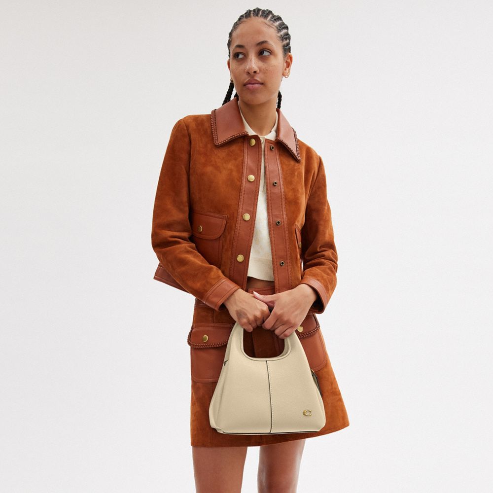 Coach Lana Shoulder Bag 23 In Brass/ivory