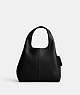 COACH®,LANA 23,Polished Pebble Leather,Small,Pewter/Black,Front View