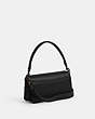 COACH®,TABBY SHOULDER BAG 20,Polished Pebble Leather,Mini,Pewter/Black,Angle View