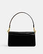 COACH®,TABBY SHOULDER BAG 26 IN SIGNATURE LEATHER,Patent Leather,Small,Brass/Black,Back View
