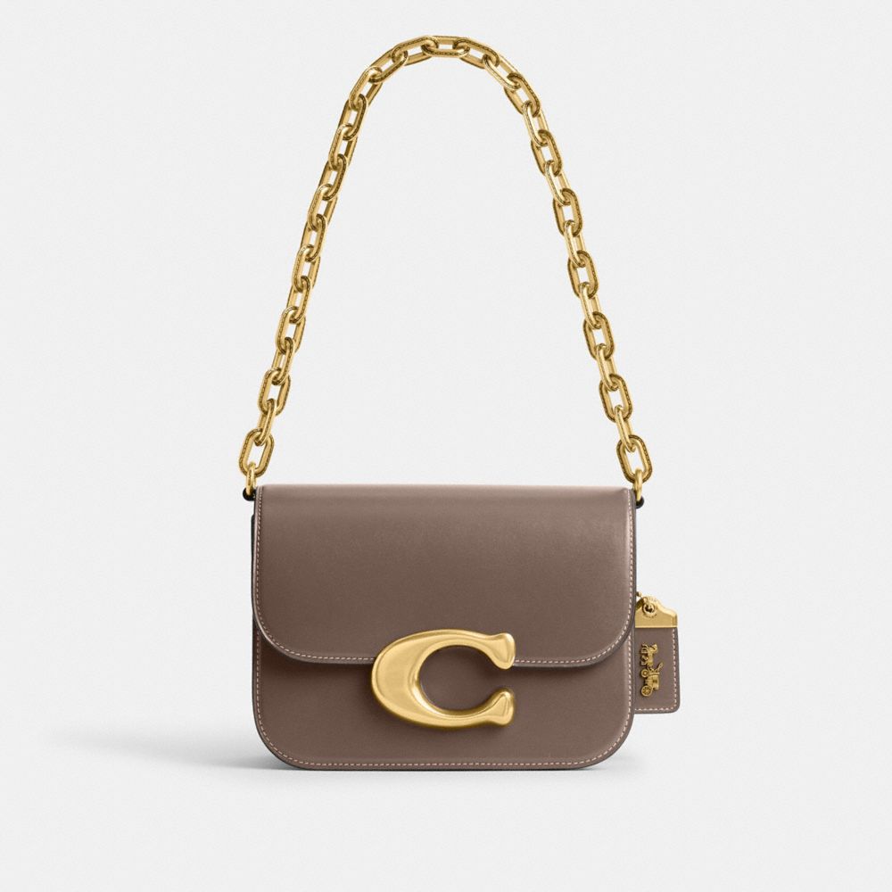 COACH®,Idol Bag,Calfskin Leather,Lining Leather,Shoulder Bag,Metal,Logo,Pen Holder,Gold Metal,Day Party,,Front View