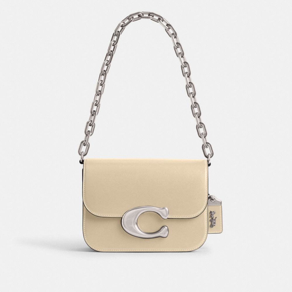 Coach Idol Bag In Silver/ivory