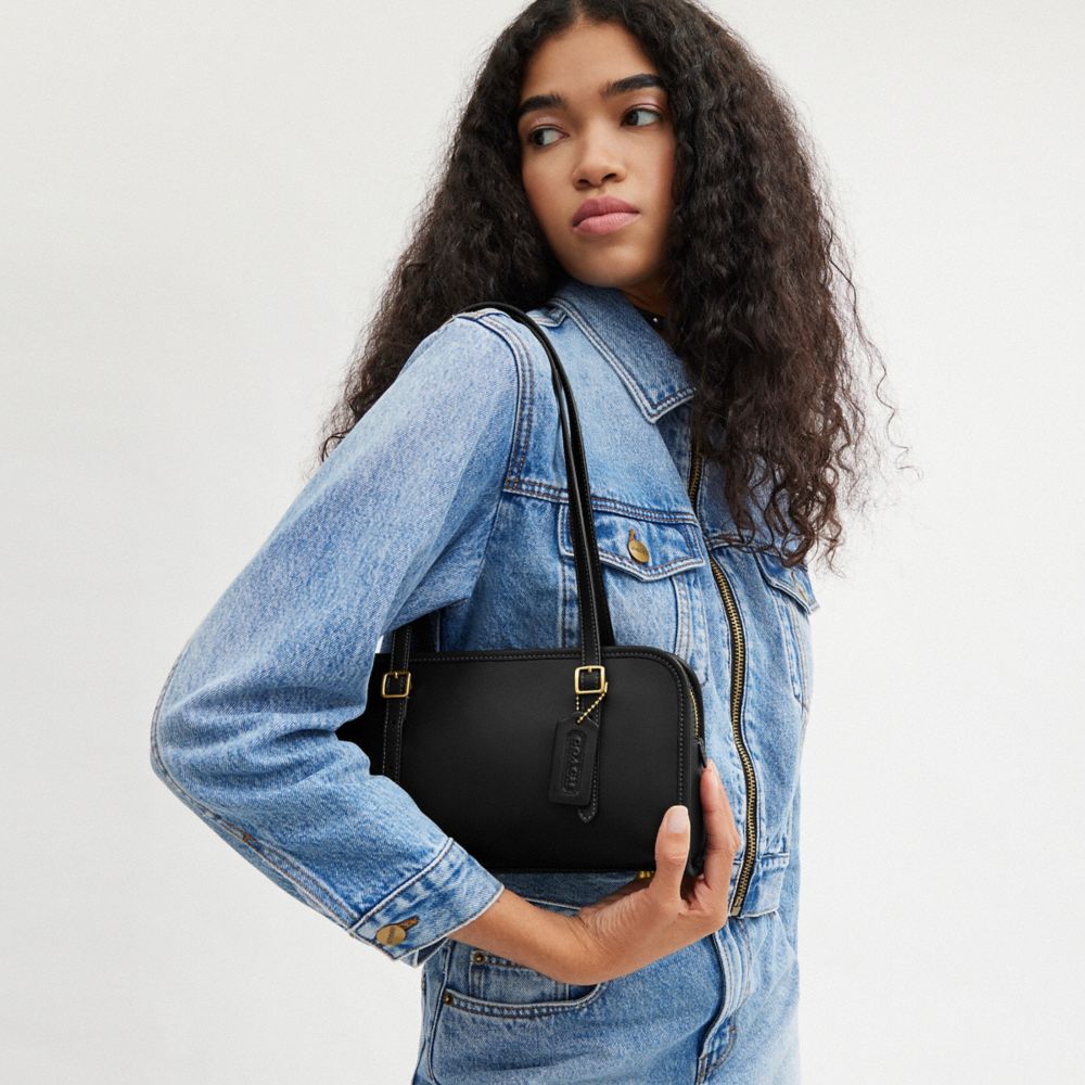 Coach Swing Zip In Brass/black