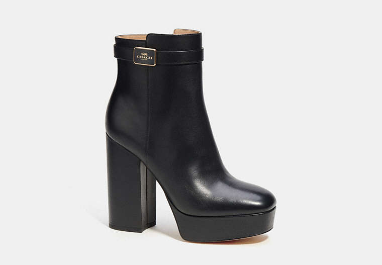 COACH®,ILIANA BOOTIE,Leather,Black,Front View