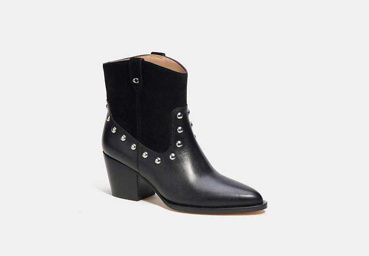COACH®,PAULINE BOOTIE,Mixed Material,Black,Front View