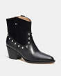COACH®,PAULINE BOOTIE,Mixed Material,Black,Front View