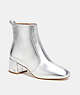 COACH®,NOAH BOOTIE,Leather,Silver,Front View