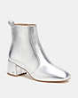 COACH®,NOAH BOOTIE,Leather,Silver,Front View
