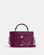 COACH®,KAY CROSSBODY WITH PUFFY DIAMOND QUILTING,Leather,Small,Silver/Deep Berry,Front View