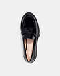COACH®,LEAH LOAFER,Leather,Black Patent,Inside View,Top View