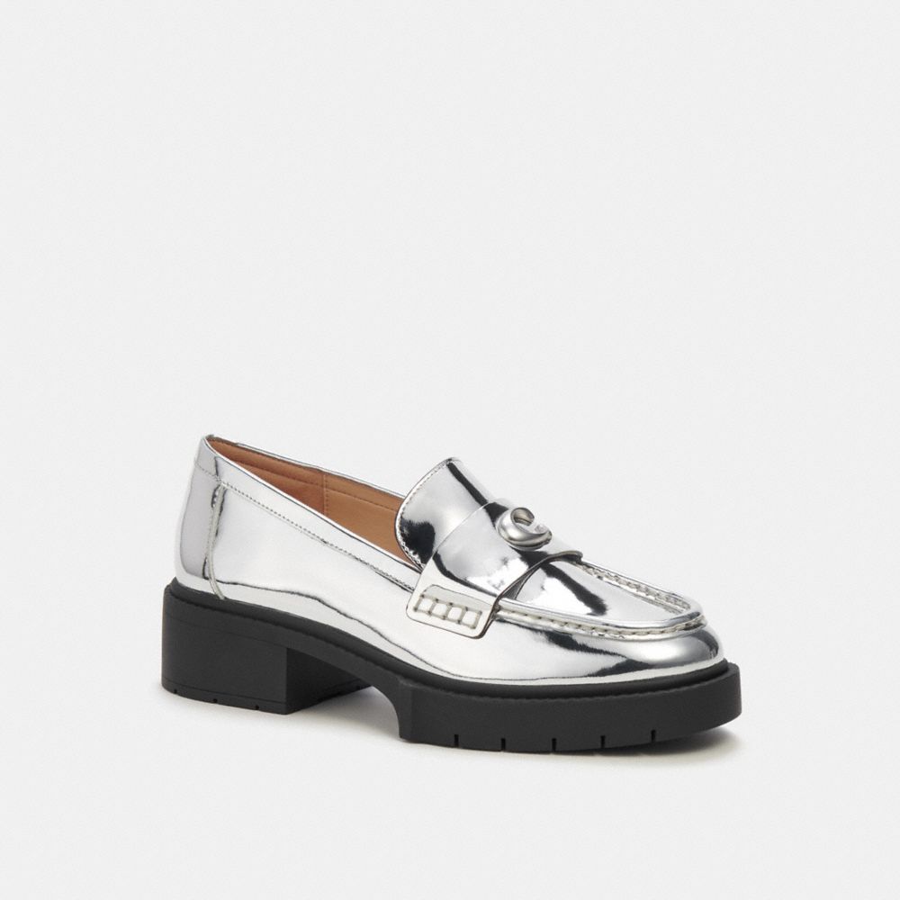 Coach Leah Loafer In Silver