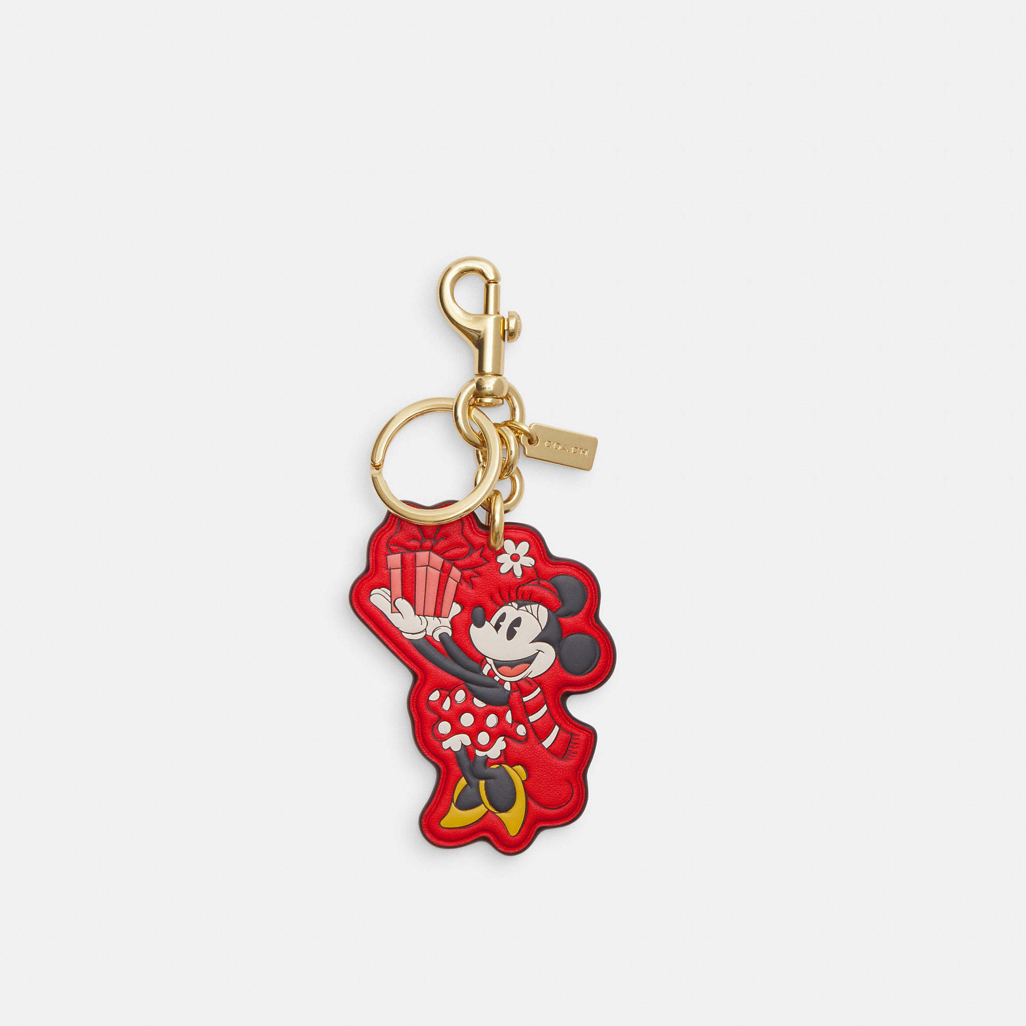 Coach Disney X Minnie Mouse Bag Charm In Red