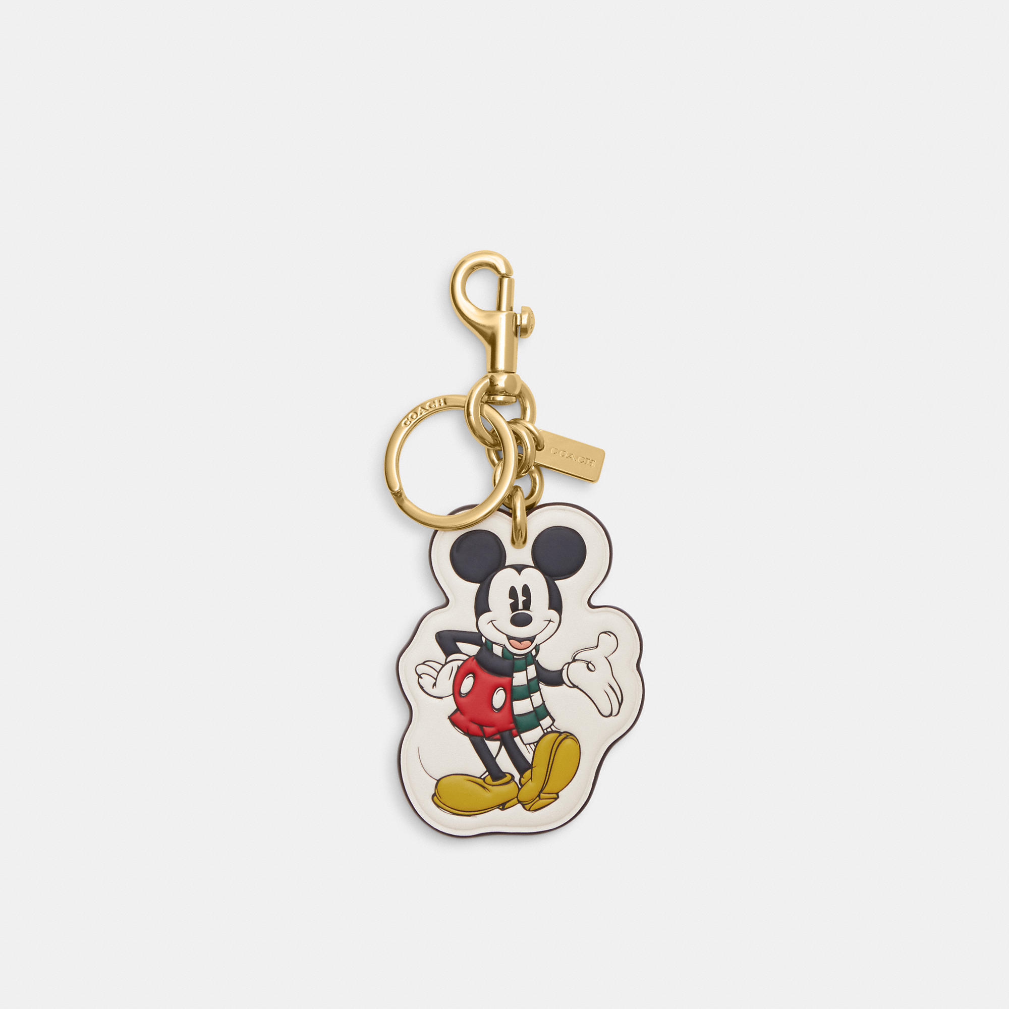 Coach Disney X Mickey Mouse Bag Charm In White
