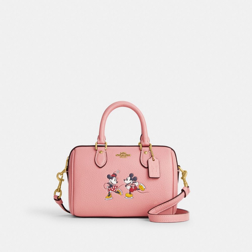 Coach Mini Bennett In Vintage Pink With Minni Mouse
