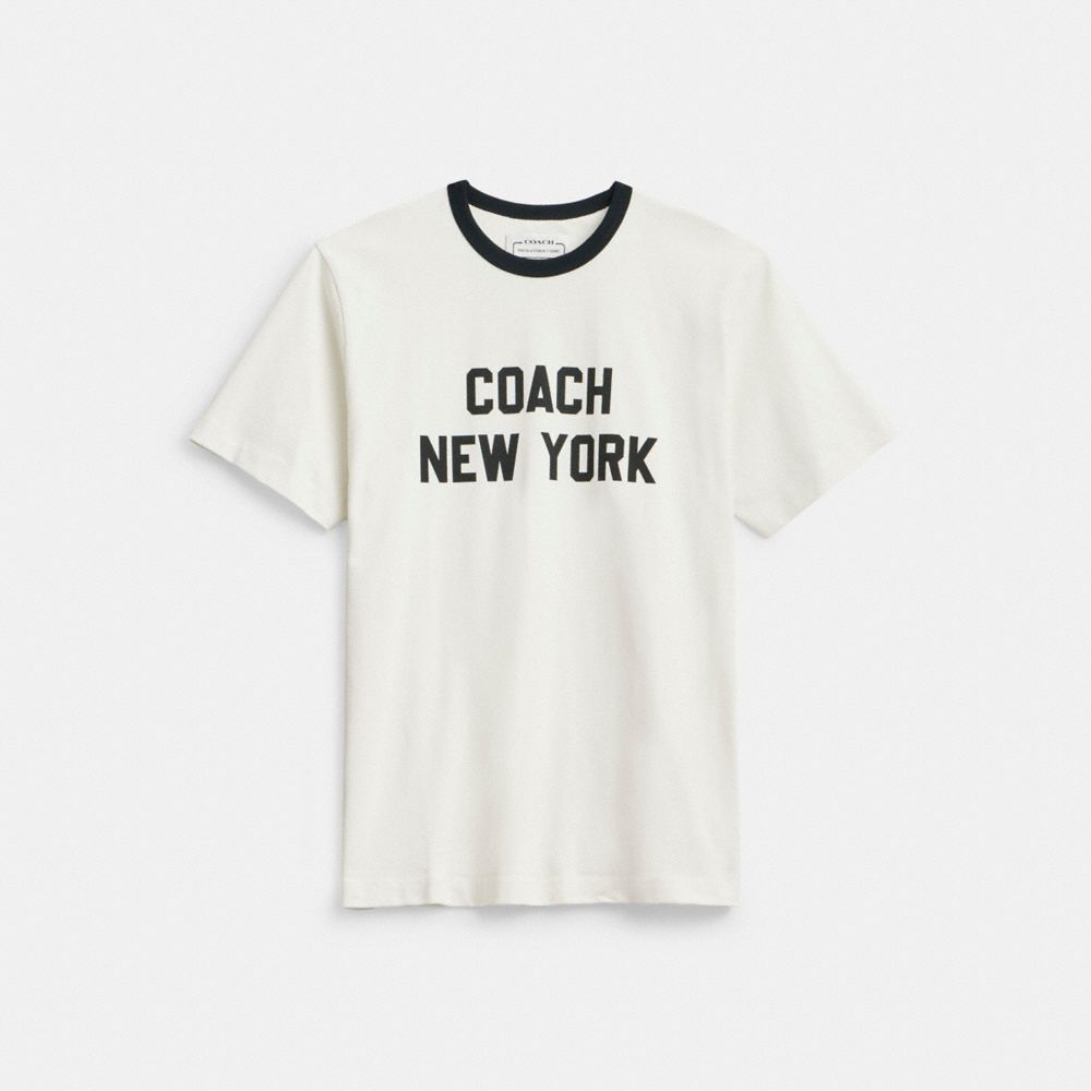 Coach New York T-Shirt - Men's T-shirts - Size Medium - White