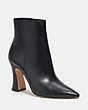 COACH®,CARTER BOOTIE,Leather,Black,Front View