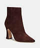 COACH®,CARTER BOOTIE,Suede,Maple,Front View