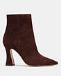 COACH®,CARTER BOOTIE,Suede,Maple,Angle View