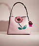 COACH®,UPCRAFTED WILLOW SHOULDER BAG IN COLORBLOCK,Polished Pebble Leather,Medium,Pewter/Ice Purple Multi,Front View