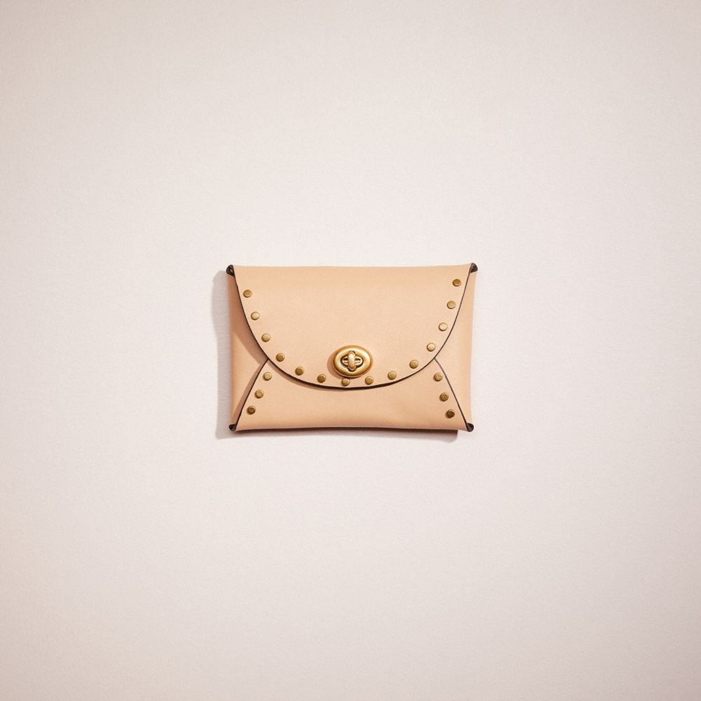 Coach Remade Medium Pouch With Rivets In Nude