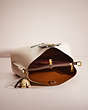 COACH®,UPCRAFTED WILLOW SHOULDER BAG IN COLORBLOCK,Polished Pebble Leather,Medium,Brass/Chalk Multi,Inside View,Top View