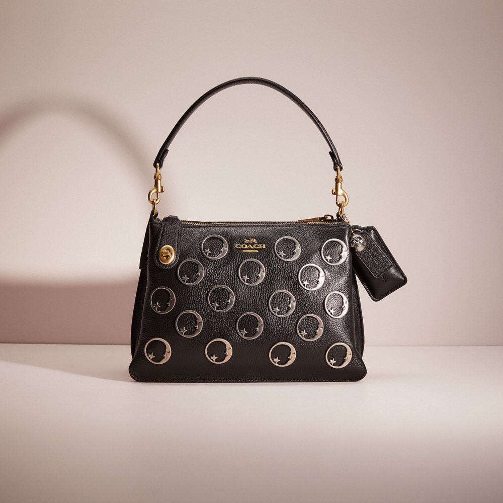 Coach Upcrafted Double Zip Shoulder Bag In Brass/black