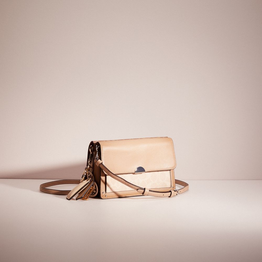Coach Upcrafted Crossbody Creation In Light Antique Nickel/sand Taupe