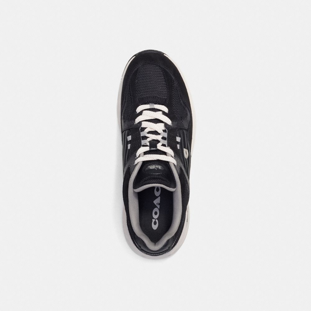 Shop Coach C301 Sneaker Mit Signature-canvas In Charcoal/black