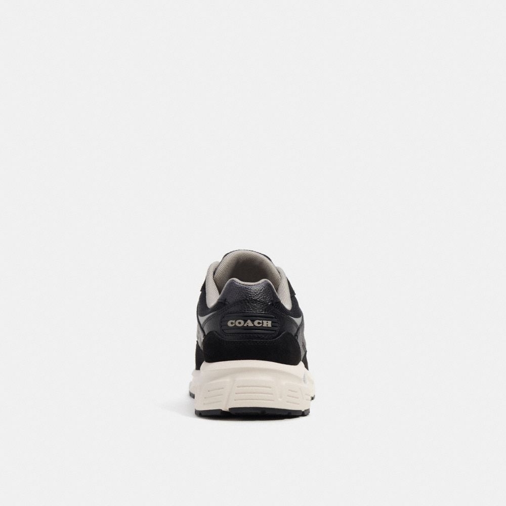 Shop Coach C301 Sneaker Mit Signature-canvas In Charcoal/black