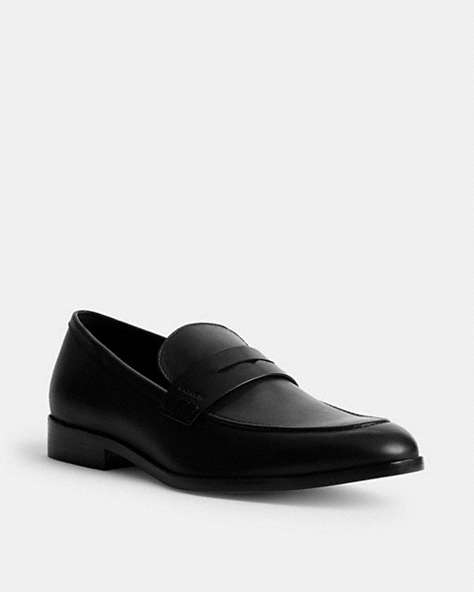 COACH®,DECLAN LOAFER,Leather,Black,Front View