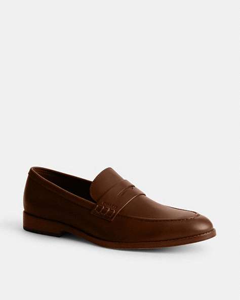 COACH®,DECLAN LOAFER,Leather,Saddle,Front View