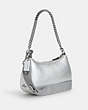 COACH®,TERI SHOULDER BAG WITH SIGNATURE QUILTING,Leather,Small,Anniversary,Silver/Metallic Silver,Angle View