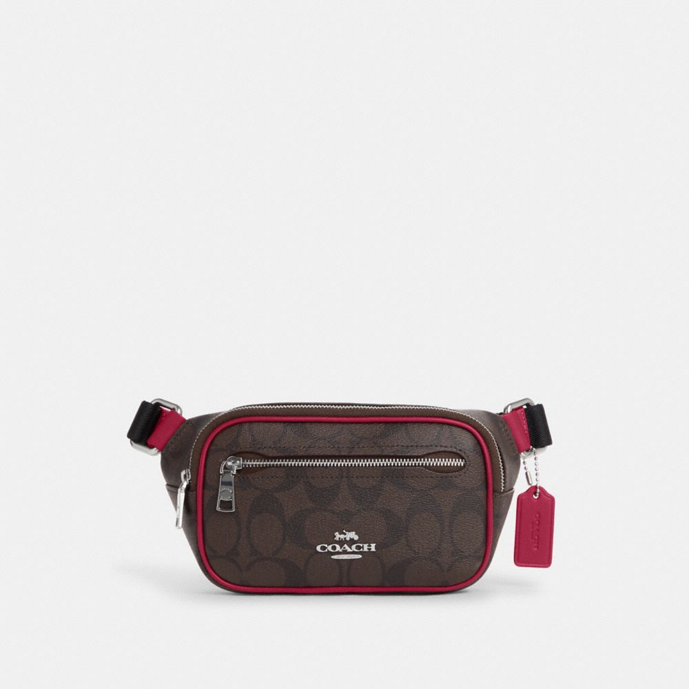 belt bag coach mini signature bag