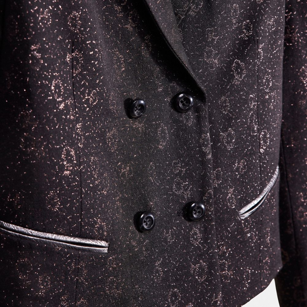Coach Restored Tailored Jacquard Jacket In Pink