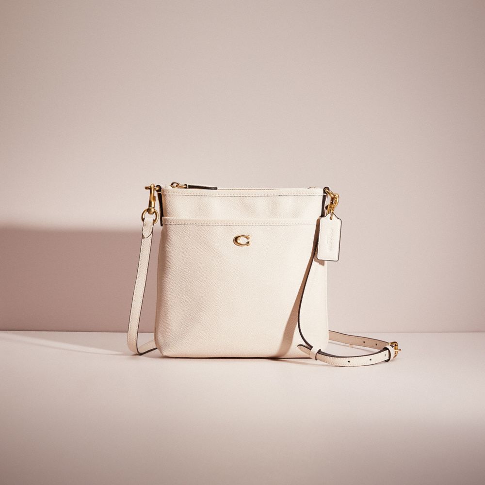 Coach Restored Kitt Messenger Crossbody In Brass/chalk