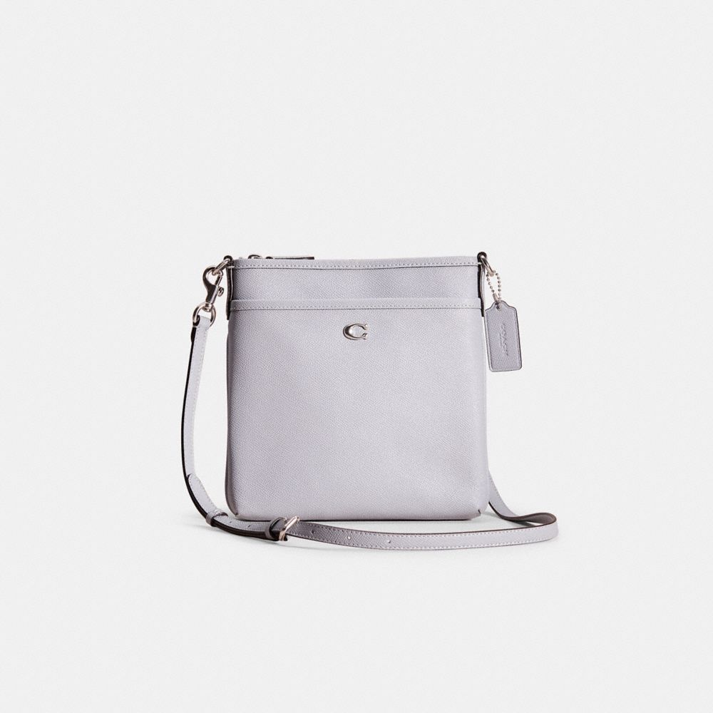 Coach Restored Kitt Messenger Crossbody In Silver/grey Blue