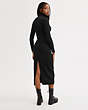 COACH®,SIGNATURE KNIT TURTLENECK DRESS,Wool/Silk,Runway,Black,Scale View