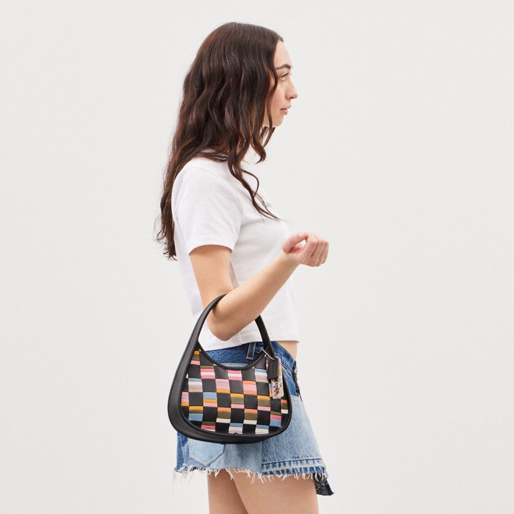 Ergo Bag In Woven Checkerboard Upcrafted Leather