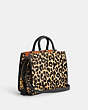 COACH®,ROGUE IN HAIRCALF WITH LEOPARD PRINT,Haircalf Leather,Large,Animal Print,Brass/Leopard,Angle View