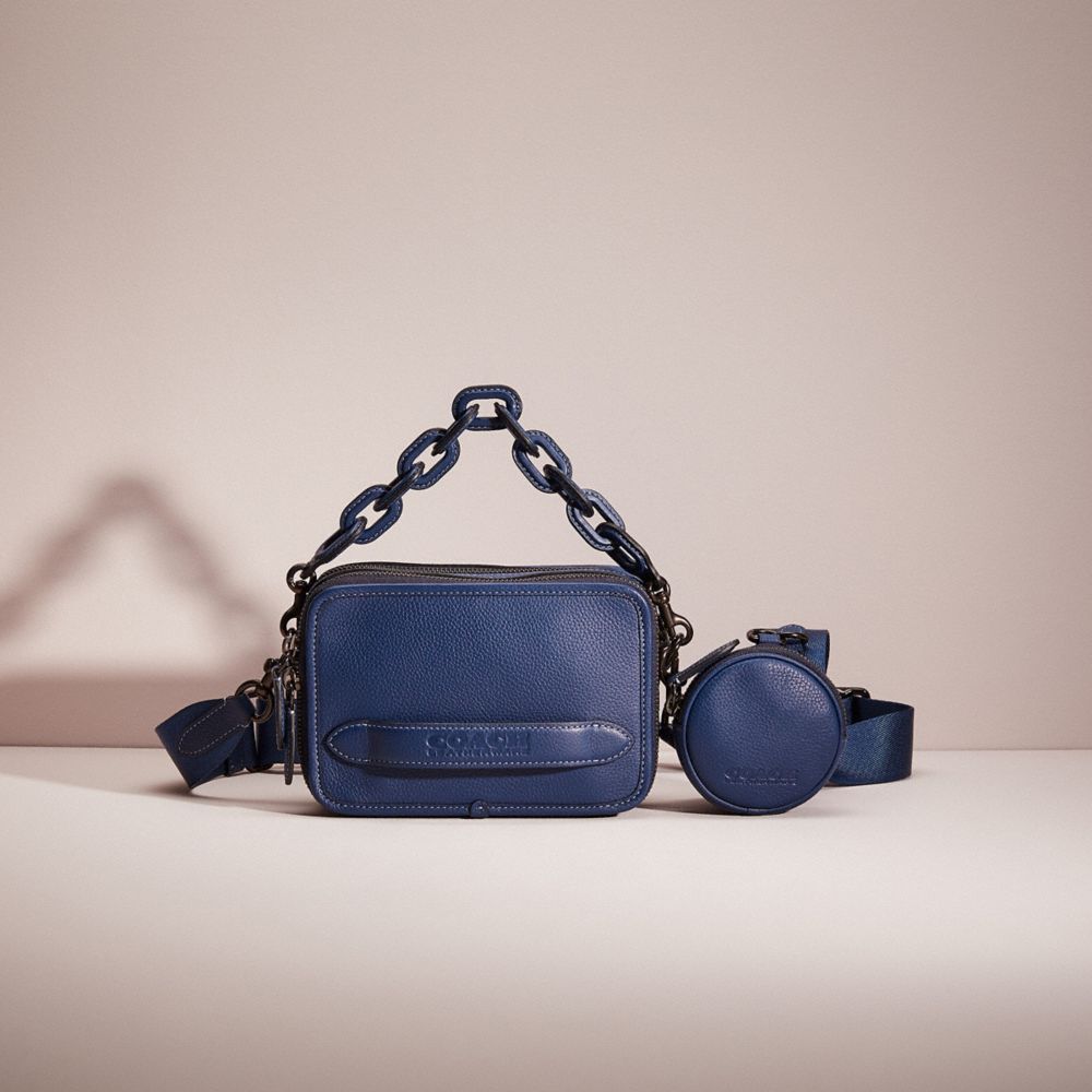 Coach Restored Charter Crossbody With Hybrid Pouch In Deep Blue